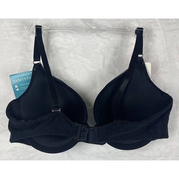 Vanity Fair Ego Boost Bra Underwire Add-A-Size Push Up Black Size 34C NWT - Picture 6 of 9